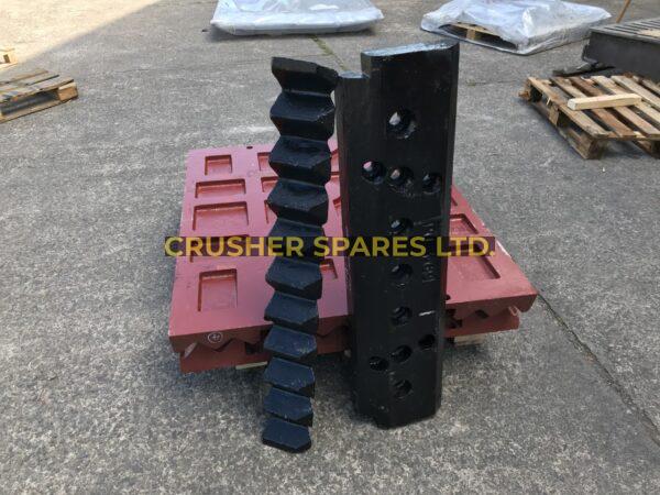 Placas de mandíbula Hartl Minitrack e cunhas de mandíbula