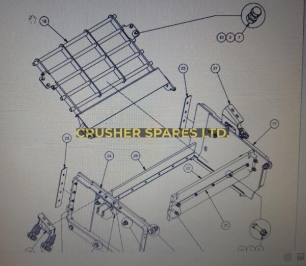 J12720000 | Couvercle de goulotte d'entrée supérieure | Extec® / Sandvik® |